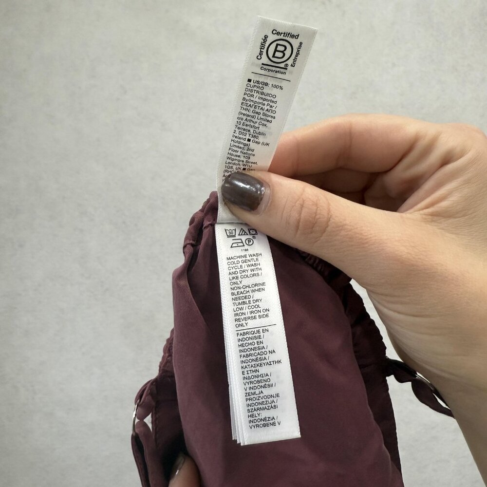 Athleta Shirt Womens XS Burgundy Calm Cool Cami Tank Adjustable Straps Cupro - Picture 5 of 8